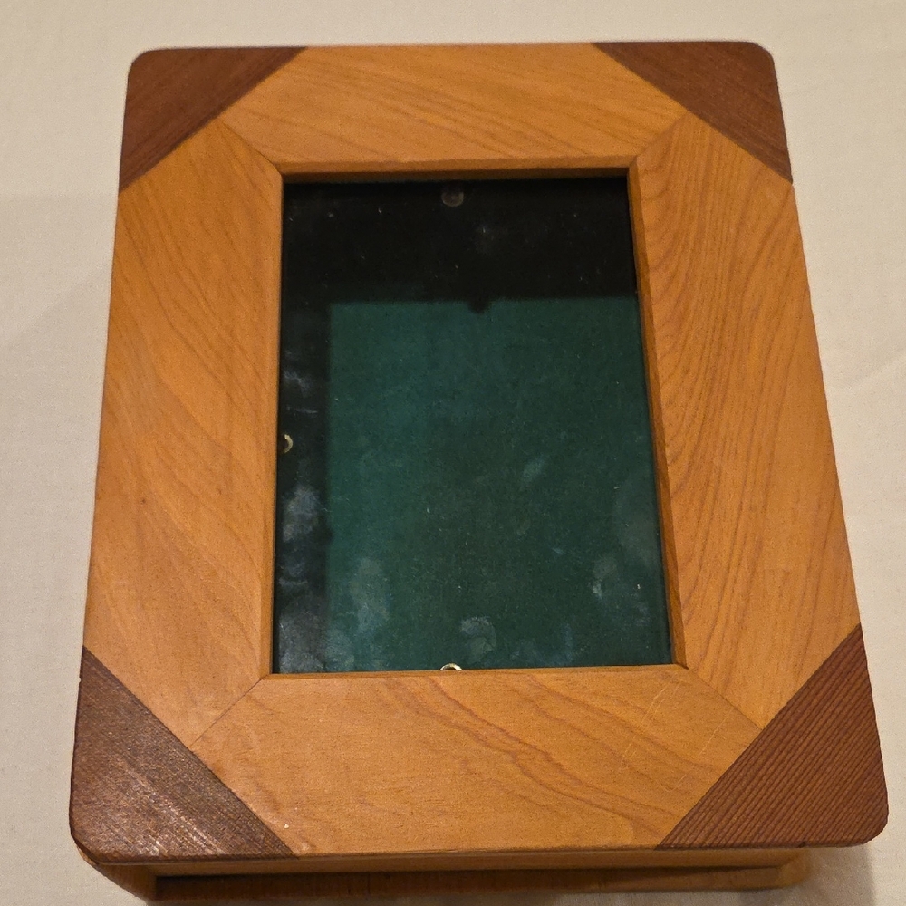 Wooden Photo Frame Box with Glass
